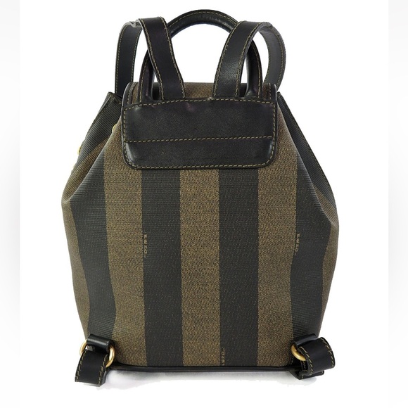 Fendi Black and Brown Striped Backpack main image 9